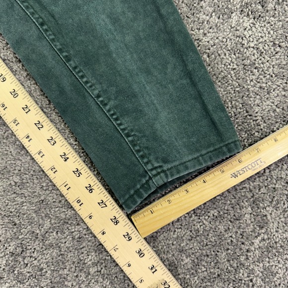 Vintage Lee Jeans Womens 16 Short Green High Rise Tapered Denim Medium Wash USA - Picture 9 of 13
